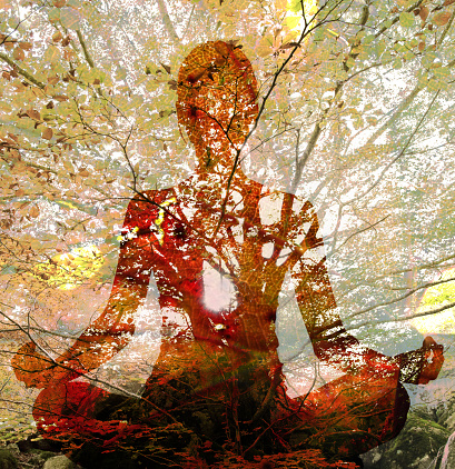 Woman meditating; connection to verse six of the tao te ching