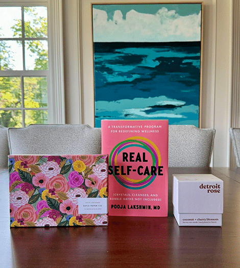 May Giveaway Extravaganza: Real Self-Care, Detroit Rose candle, and Rifle Paper Stationary Set